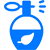Icon von Perfümflasche in Blau