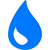 Icon von Wassertropfen in Blau