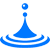 Icon von Wasserspritzer in Blau